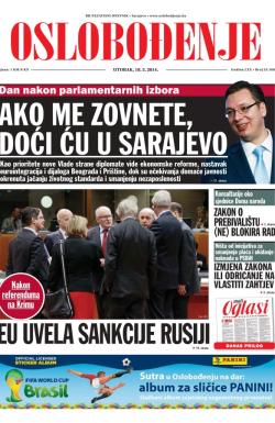 Oslobođenje - broj 24.168, 18. mar 2014.