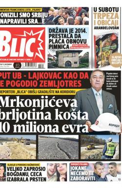 Blic - broj 7814, 15. nov 2018.