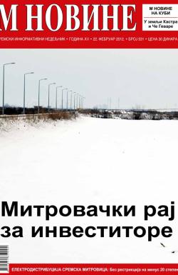 M Novine, Sr. Mitrovica - broj 531, 22. feb 2012.