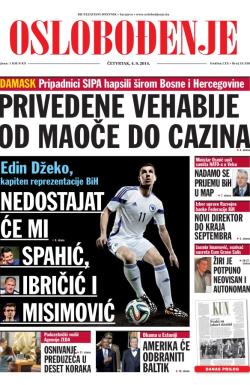 Oslobođenje - broj 24.338, 4. sep 2014.