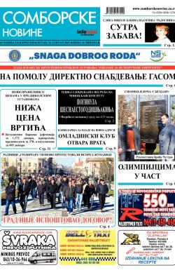 Somborske novine - broj 3160, 16. jan 2015.