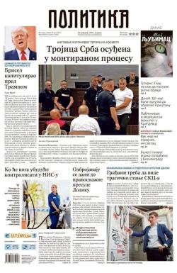 Politika - broj 40103, 29. jul 2025.
