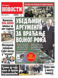 Večernje novosti - broj 4922, 31. jan 2024.