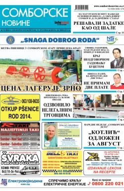 Somborske novine - broj 3133, 11. jul 2014.