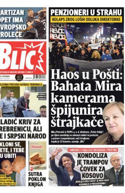 Blic - broj 7465, 24. nov 2017.