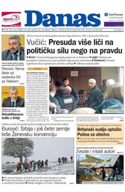 Danas - broj 6689, 22. jan 2016.