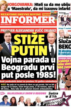 Informer - broj 731, 26. sep 2014.