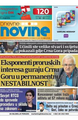 Dnevne novine - broj 3057, 29. jul 2021.