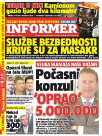 Informer CG - broj 1282, 16. jul 2016.