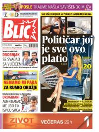 Blic - broj 6719, 27. okt 2015.