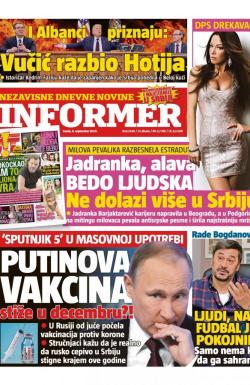 Informer - broj 2549, 9. sep 2020.