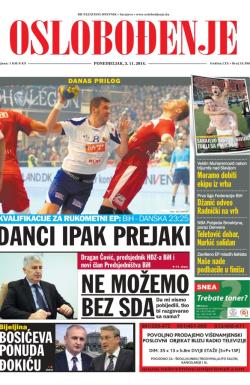 Oslobođenje - broj 24.398, 3. nov 2014.