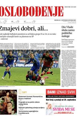 Oslobođenje - broj 25456, 8. okt 2017.