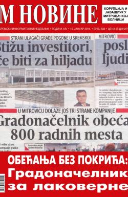M Novine, Sr. Mitrovica - broj 630, 15. jan 2014.