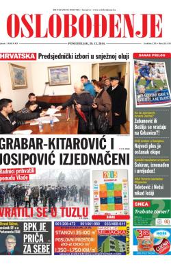 Oslobođenje - broj 24.454, 29. dec 2014.