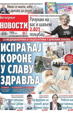 Večernje novosti - broj 3823, 3. jan 2021.