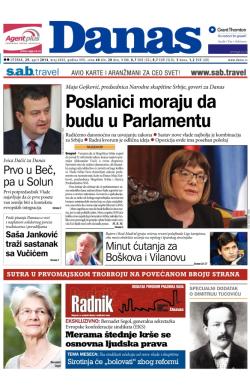 Danas - broj 6056, 29. apr 2014.