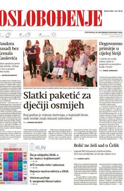 Oslobođenje - broj 25179, 29. dec 2016.