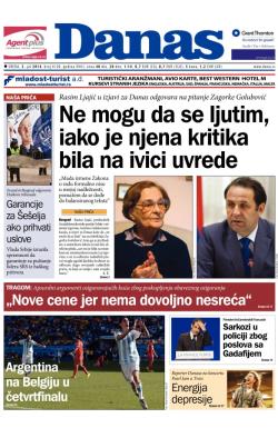 Danas - broj 6120, 2. jul 2014.