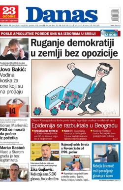 Danas - broj 8303, 23. jun 2020.
