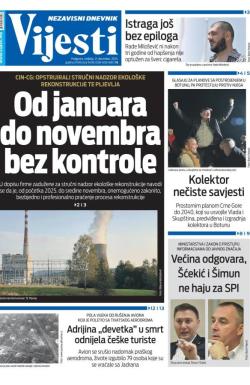 Vijesti - broj 9929, 21. dec 2025.