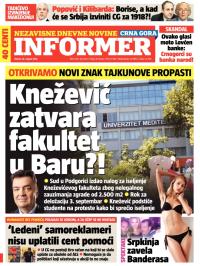 Informer CG - broj 704, 26. avg 2014.