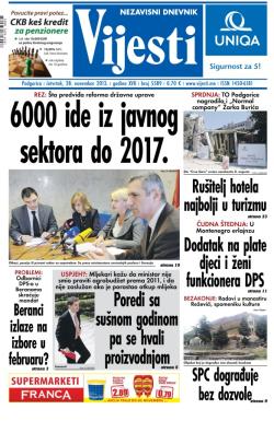 Vijesti - broj 5589, 28. nov 2013.