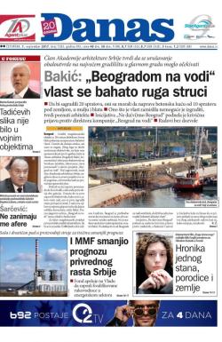 Danas - broj 7283, 7. sep 2017.