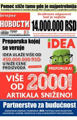 Večernje novosti - broj 1184, 2. jun 2014.