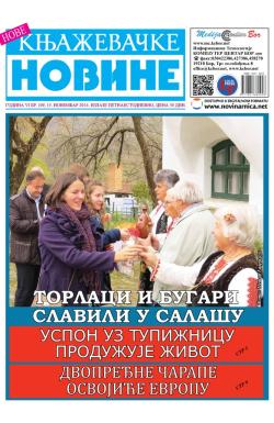 Nove knjaževačke novine - broj 109, 15. nov 2014.