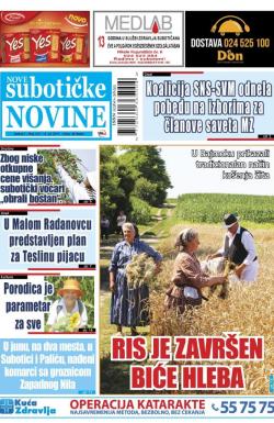 Nove Subotičke novine - broj 123, 12. jul 2019.