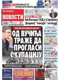 Večernje novosti - broj 3123, 19. okt 2018.