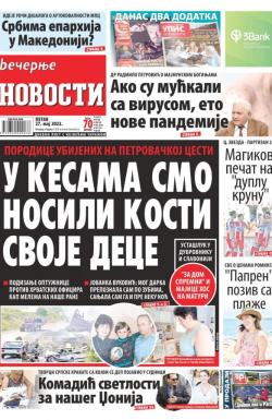 Večernje novosti - broj 4320, 27. maj 2022.
