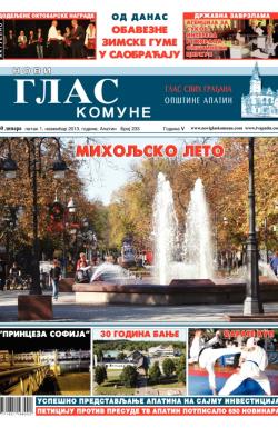 Novi glas komune, Apatin - broj 233, 1. nov 2013.