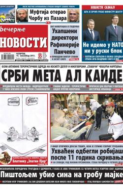 Večernje novosti - broj 1091, 14. nov 2013.