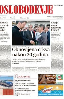 Oslobođenje - broj 25033, 3. avg 2016.