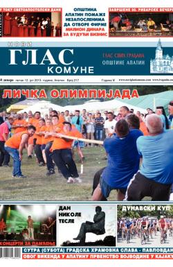 Novi glas komune, Apatin - broj 217, 12. jul 2013.