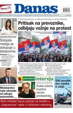 Danas - broj 7862, 9. apr 2019.