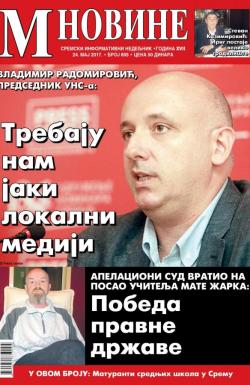 M Novine, Sr. Mitrovica - broj 805, 24. maj 2017.