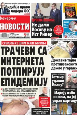 Večernje novosti - broj 4548, 14. jan 2023.
