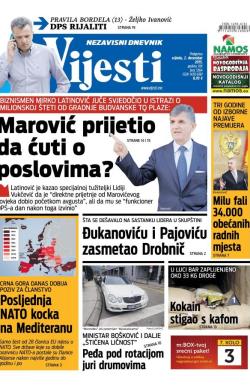 Vijesti - broj 6354, 2. dec 2015.