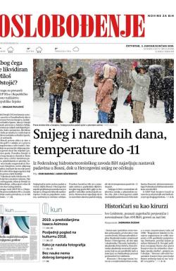 Oslobođenje - broj 25898, 3. jan 2019.