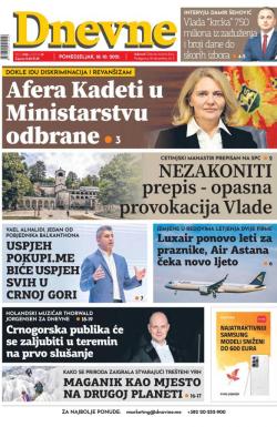 Dnevne novine - broj 3126, 18. okt 2021.