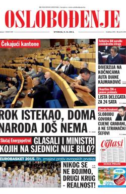Oslobođenje - broj 24.434, 9. dec 2014.