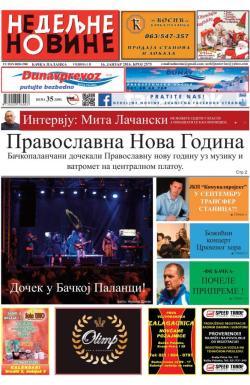 Nedeljne novine, B. Palanka - broj 2575, 16. jan 2016.