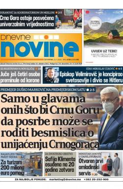 Dnevne novine - broj 2739, 23. jul 2020.