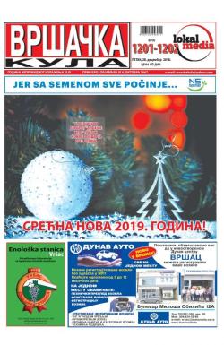 Vršačka kula - broj 1201-1202, 28. dec 2018.