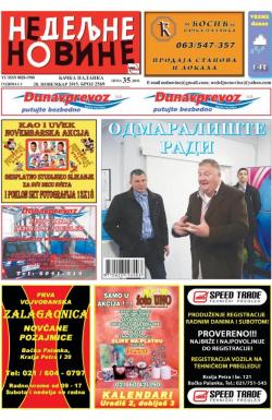 Nedeljne novine, B. Palanka - broj 2569, 28. nov 2015.