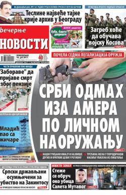 Večernje novosti - broj 2663, 10. jul 2017.