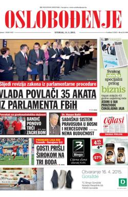 Oslobođenje - broj 24.560, 14. apr 2015.